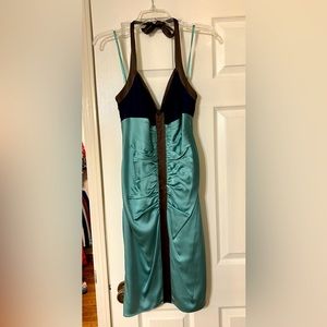 BCBGMAXAZRIA halter silk dress Size 4